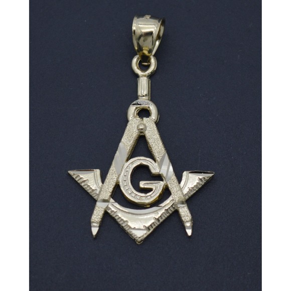 Real 10K Solid Yellow Gold Turtle Shiny Freemason Masonic Charm Pendant - Picture 2 of 7